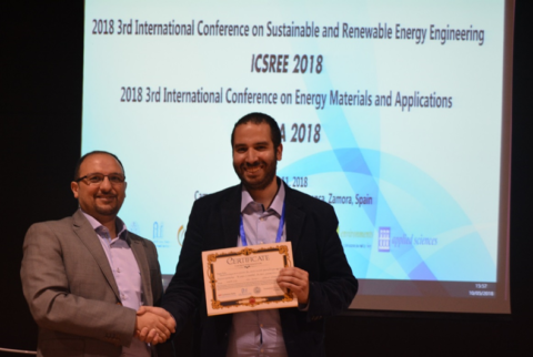 Zum Artikel "Abdessamad Saidi erhält im Rahmen der 3rd International Conference on Energy Materials and Applications den Best Presentation Award."